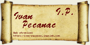 Ivan Pećanac vizit kartica